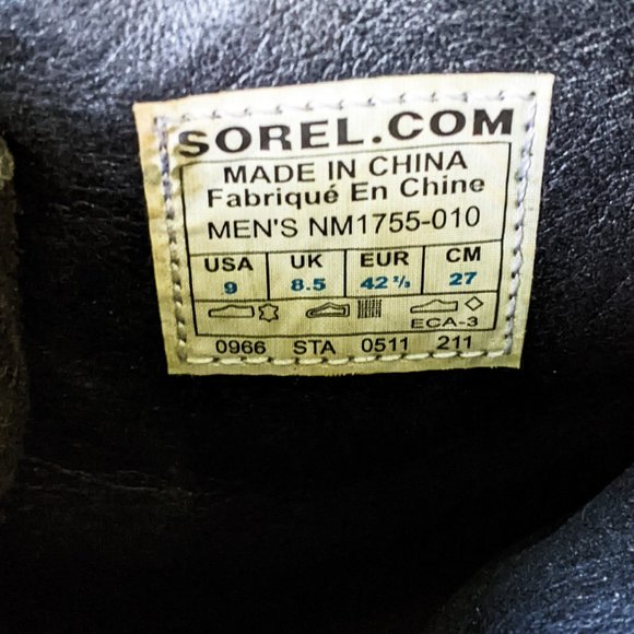 Sorel Mad Boot Lace Vintage inspired dark grey leather boots mens 9 (runs large) - Picture 11 of 11